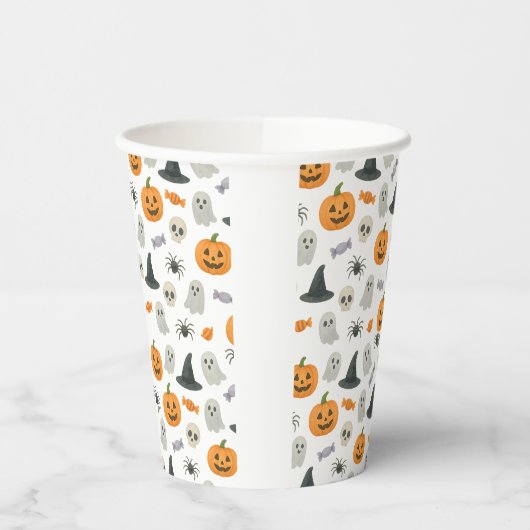 Halloween patroon papieren bekers (Links)