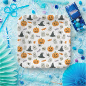 Halloween patroon papieren bordje (Feest)