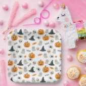 Halloween patroon papieren bordje (Feest)