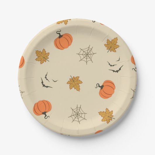 Halloween patroon papieren bordje (Voorkant)