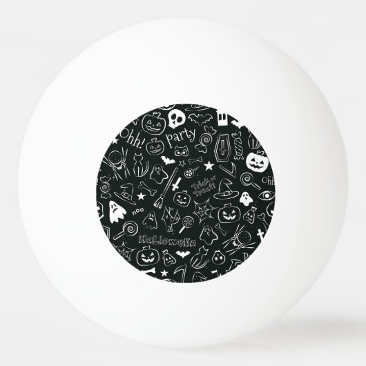 Halloween Patroon Pingpongbal (Voorkant)