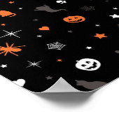 Halloween patroon poster (Hoek)