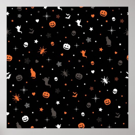 Halloween patroon poster (Voorkant)