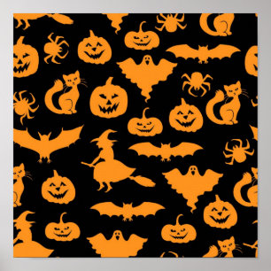 Halloween patroon poster