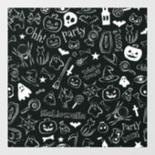 Halloween Patroon Raamsticker (Vel)
