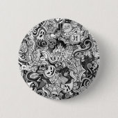 Halloween patroon ronde button 5,7 cm (Voorkant)