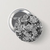 Halloween patroon ronde button 5,7 cm (Voorkant /achterkant)