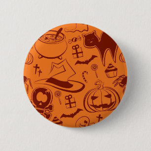 Halloween patroon ronde button 5,7 cm