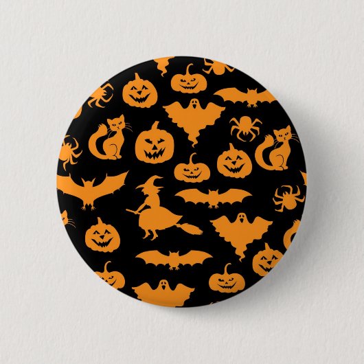 Halloween patroon ronde button 5,7 cm (Voorkant)