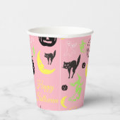Halloween patroon roze papieren bekers (Rechts)
