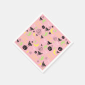 Halloween patroon roze servet (Hoek)