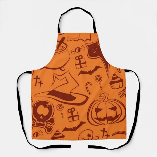 Halloween patroon schort (Voorkant)