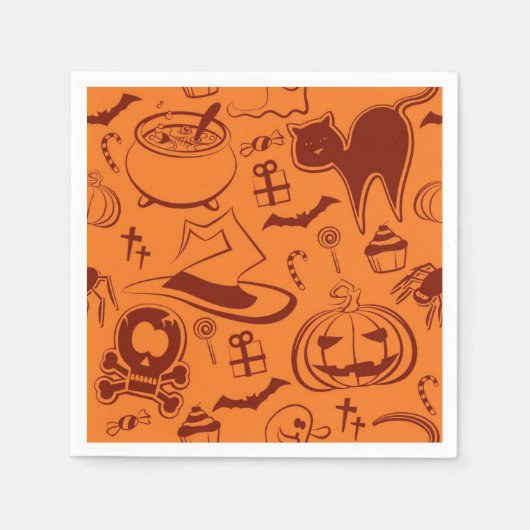 Halloween patroon servet (Voorkant)