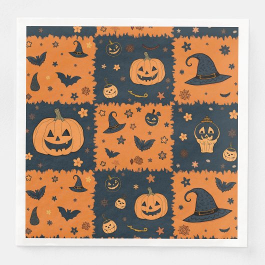 Halloween patroon servet (Voorkant)