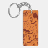 Halloween patroon sleutelhanger (Voorkant Links)