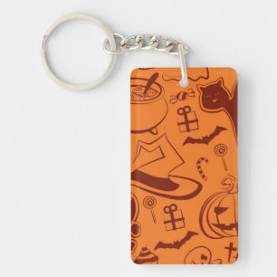 Halloween patroon sleutelhanger