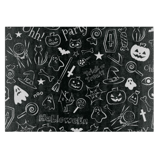Halloween Patroon Snijplank (Voorkant)
