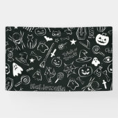 Halloween Patroon Spandoek (Horizontaal)