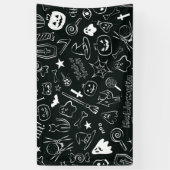 Halloween Patroon Spandoek (Verticaal)