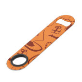 Halloween patroon speed flessenopener (Achterkant Gekanteld)