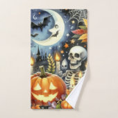 Halloween patroon Spooky Bad Handdoek (Handdoek)