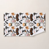 Halloween patroon. Spooky en schattig Handdoek (Handdoek)