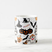 Halloween patroon. Spooky en schattig Koffiemok (Center)