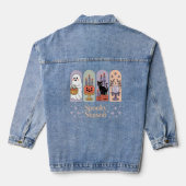 Halloween patroon Spooky seizoen Denim Jacket (Achterkant)