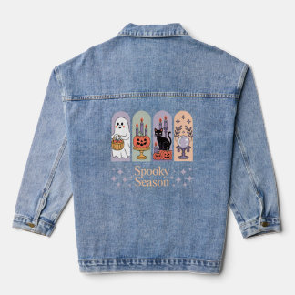 Halloween patroon Spooky seizoen Denim Jacket