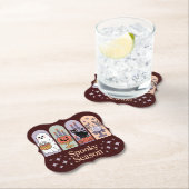 Halloween patroon Spooky seizoen Kartonnen Onderzetters (Insitu)