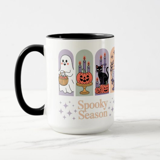 Halloween patroon Spooky seizoen Mok (Links)