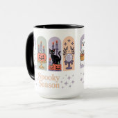Halloween patroon Spooky seizoen Mok (Voorkant links)