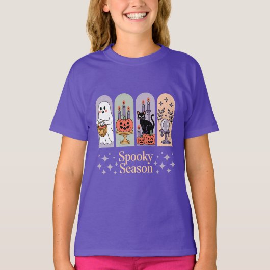 Halloween patroon Spooky seizoen T-shirt (Voorkant)