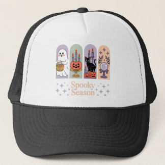 Halloween patroon Spooky seizoen Trucker Pet