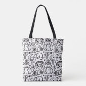 Halloween patroon tas. tote bag (Achterkant)