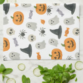 Halloween patroon theedoek (Gevouwen)