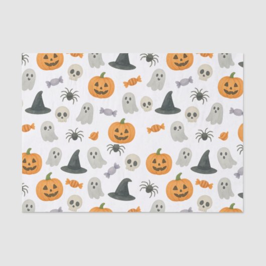 Halloween patroon tissuepapier (Voorkant)