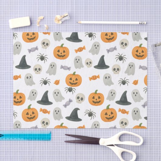 Halloween patroon tissuepapier (Craft)