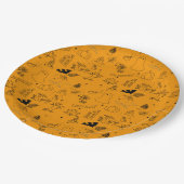 Halloween patroon van spoken, huizen, spinnen squa papieren bordje (Gekanteld)