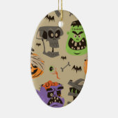 Halloween  patroon versiering keramisch ornament (Rechts)