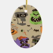 Halloween  patroon versiering keramisch ornament (Voorkant)