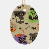 Halloween  patroon versiering keramisch ornament (Achterkant)