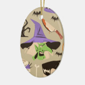 Halloween  patroon versiering keramisch ornament (Links)