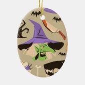 Halloween  patroon versiering keramisch ornament (Achterkant)