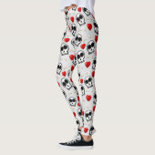 Halloween Patroon voor Skulls & Red Hearts Leggings (Links)