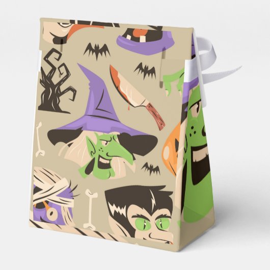 Halloween Patroon voor Vor Box Bedankdoosjes (Achterkant)