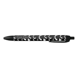 halloween patroon voor zwarte en witte vleermuizen inkt pen