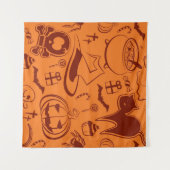 Halloween patroon wandkleed (Voorkant (horizontaal))