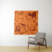 Halloween patroon wandkleed (In situ)