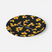 Halloween patroon willekeurige snoepstukken papieren bordje (Gekanteld)